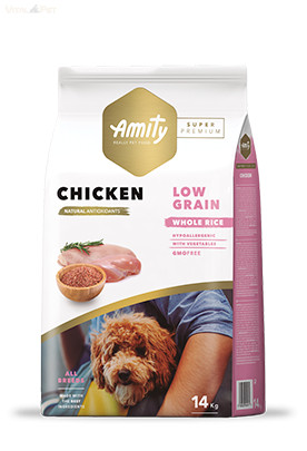 Amity Hypoallergen száraz kutyatáp Adult 14 kg CHICKEN / csirke