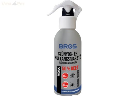 Bros Szúnyog és Kullancsriasztó Trópusi szórófejes folyadék 50% DEET 130ml