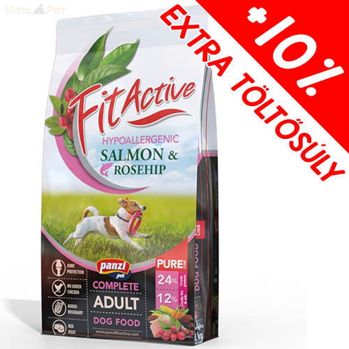 Panzi Fit Active PURE 12 kg Hypoallergenic SALMON-ROSEHIP (+10% Grátisz)