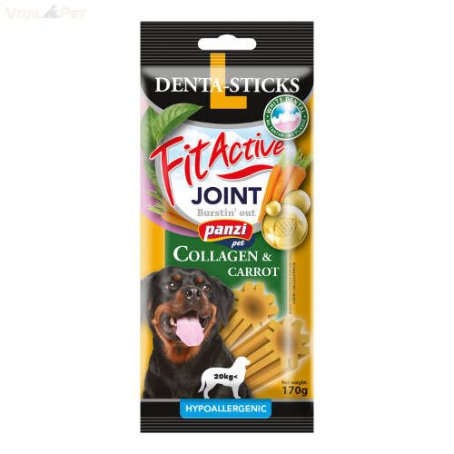 Panzi FitActive Denta-Sticks Hypoallergenic Joint "L" 170 g - jutalomfalat kollagén, répa