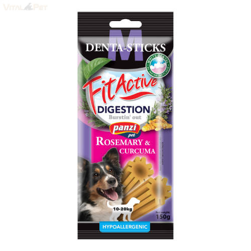 Panzi FitActive Denta-Sticks Hypoallergenic Digestion "M" 150 g - jutalomfalat rozmaring, kurkuma