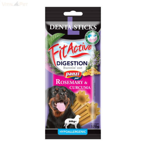 Panzi FitActive Denta-Sticks Hypoallergenic Digestion "L" 170 g - jutalomfalat rozmaring, kurkuma