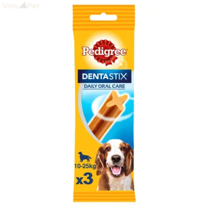 Pedigree Denta Stix x3 77 g közepes és nagytestű kutyáknak 10-25 kg jutalomfalat kutyáknak