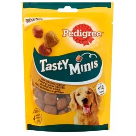   Pedigree Tasty Minis 130 g Chewy jutalomfalat kutyáknak csirkés & kacsás falatkák