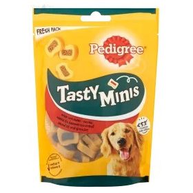   Pedigree Tasty Minis 155 g jutalomfalat kutyáknak marha & baromfi szeletek