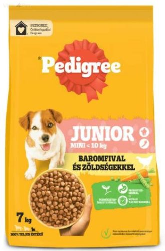 Pedigree 7 kg Junior S baromfi&zöldség kistestű kölyök kutyáknak