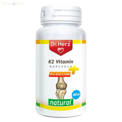 Dr. Herz K2 25 µg + D3 10µg + kálcum 250mg kapszula 60db                          