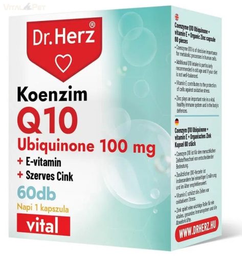 Dr. Herz Koenzim Q10 100 mg 60 db kapszula doboz                     