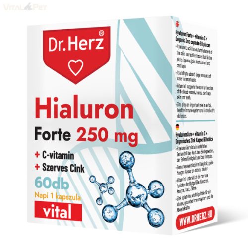 Dr. Herz Hialuron Forte 250 mg 60 db kapszula doboz                            