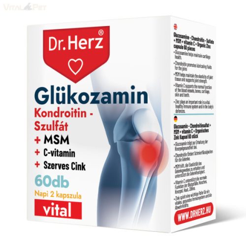 Dr. Herz Glükozamin+Kondroitin-szulfát+MSM 60 db kapszula doboz      