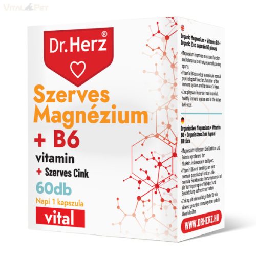 Dr. Herz Szerves Magnézium+B6+Szerves Cink 60 db kapszula doboz