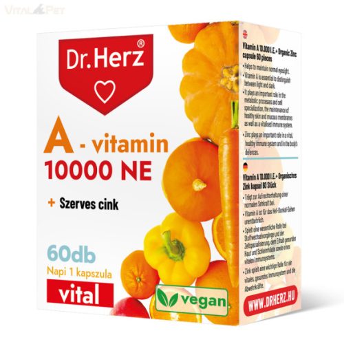 Dr. Herz A-Vitamin 10000 NE + Szerves Cink 60 db kapszula doboz