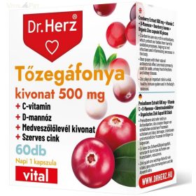 Dr. Herz Tőzegáfonya kivonat 500 mg 60 db kapszula doboz