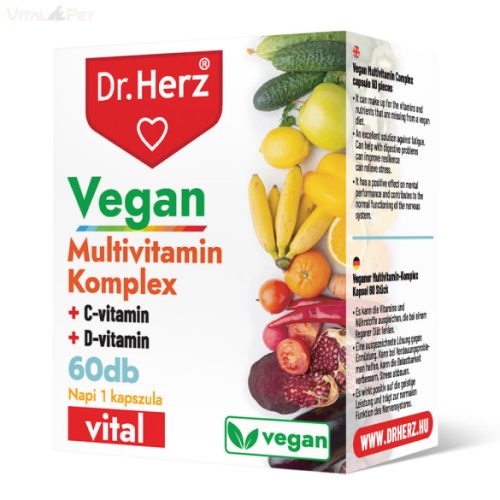 Dr. Herz Vegán Multivitamin Komplex 60 db kapszula doboz