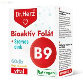   Dr. Herz Bioaktív Folát + Szerves Cink 60 db kapszula doboz