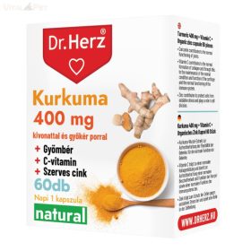   Dr. Herz Kurkuma + C-vitamin + Szerves Cink 60 db kapszula doboz