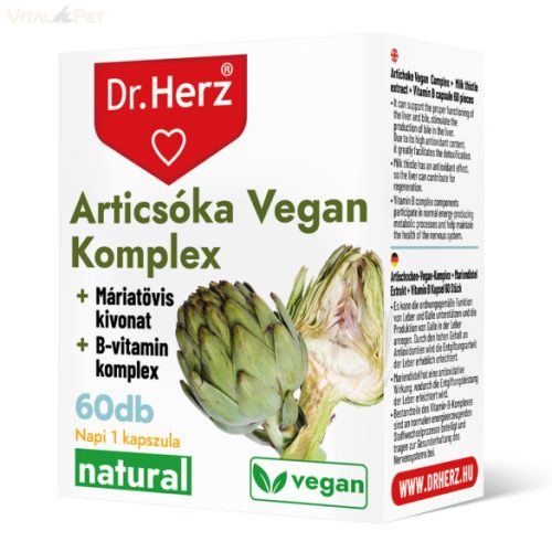 Dr. Herz Articsóka 400 mg 60 db Vegán kapszula doboz