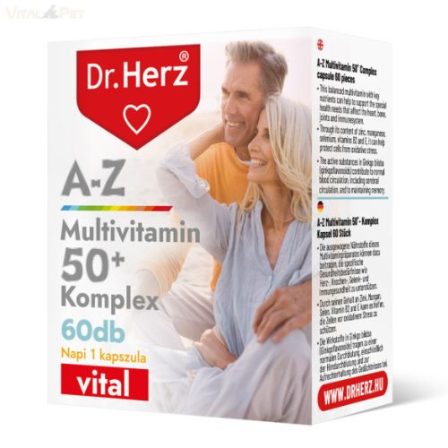 Dr. Herz A-Z 50+ Multivitamin Komlex 60 db kapszula doboz