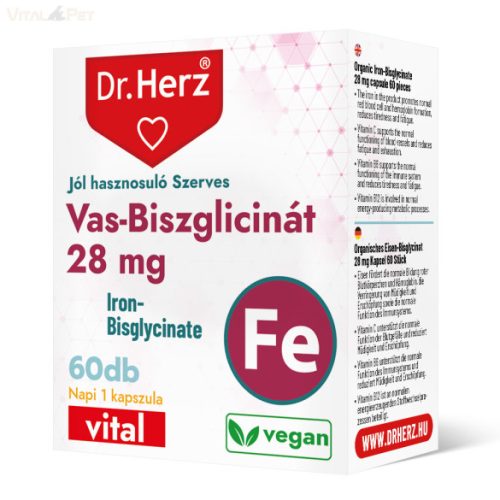 Dr. Herz Vas-Biszglicinát 28 mg 60 db kapszula doboz