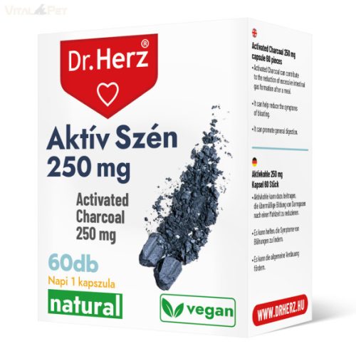 Dr. Herz Aktív szén 250 mg 60 db kapszula doboz