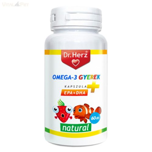 Dr. Herz Omega-3 Gyerek Halolaj kapszula 60 db