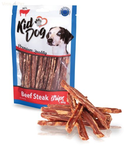 KidDog jutalomfalat kutyáknak - Beef steak sticks Mini - mini marha steak rudak 7-8cm/80g