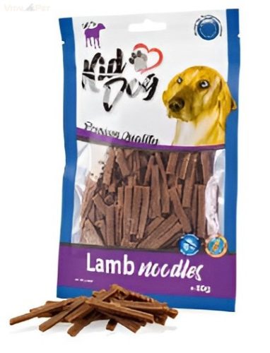 KidDog jutalomfalat kutyáknak - Lamb noodles - Bárányhúsos tészta kistestű kutyáknak 80g