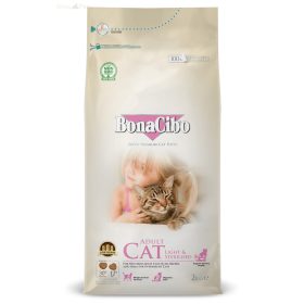   BonaCibo Cat Light&Sterilized Hypoallergén 5 kg Chicken & Rice szardellával és rákkal
