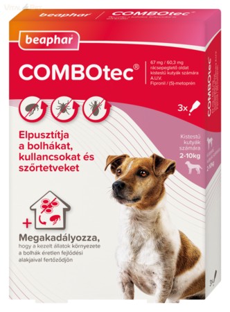 Beaphar COMBOtec SpotOn S kistestű kutyáknak (2-10kg) 3db