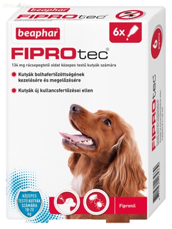 Beaphar FIPROtec SpotOn M közepes testű kutyáknak (10-20kg) 6db