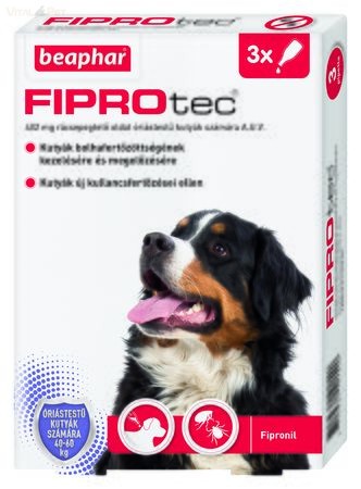Beaphar FIPROtec SpotOn XL óriástestű kutyáknak (40-60kg) 3db