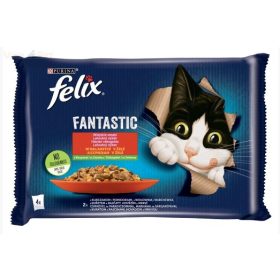   Felix Fantastic 4x85g Házias válogatás zöldségekkel zselében (Csirke&Marha)