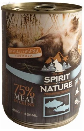 Spirit of Nature CAT Hypoallergenic konzerv 415 g Tuna&Salmon / Tonhallal és Lazaccal