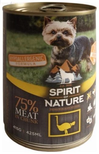 Spirit of Nature Hypoallergenic konzerv DOG 415 g Ostrich / Strucchússal