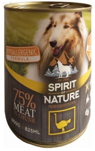 Spirit of Nature Hypoallergenic konzerv DOG 800 g Ostrich / Strucchússal