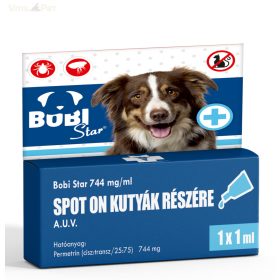 Bobi Star Spot-On kutyáknak 744mg/1ml x1db (2-15kg)