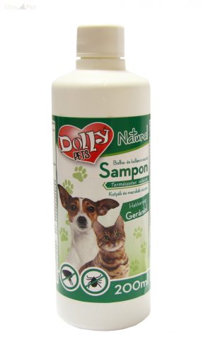Dolly Natural bolha és kullancsriasztó sampon 200 ml macskáknak és kutyák részére