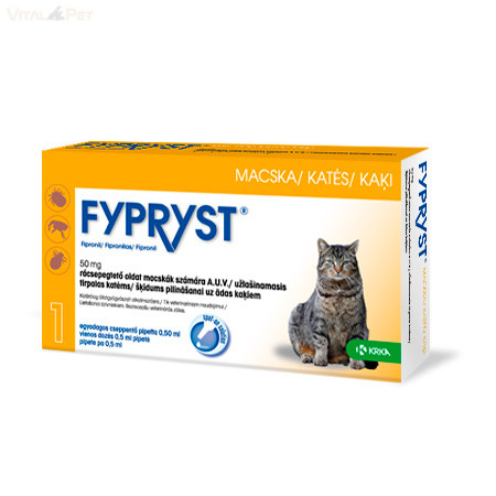 Fypryst Bolha-kullancs csepp macskának (spot-on 0,5 ml ) 10db pipetta