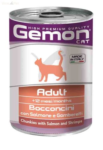 GEMON CAT ADULT Lazac/rák 415g