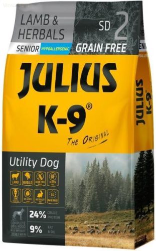 JULIUS K-9 10kg Utility Dog Hypoallergenic senior/light lamb&herbals