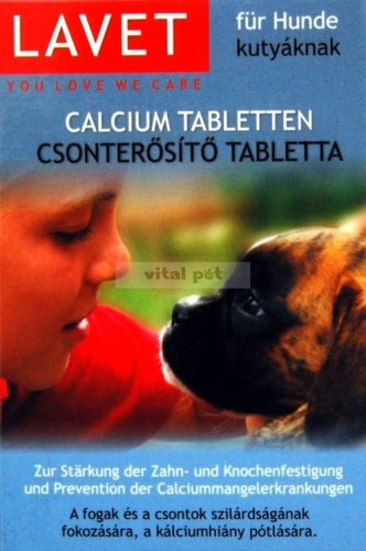 LAVET kutya csonterősítő (calcium) tabletta 