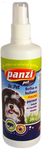 Panzi Dr Pet bolha és kullancsriasztó spray 200 ml kutyáknak