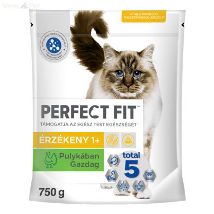 PERFECT FIT száraz cica eledel 750 g sensitive pulykás