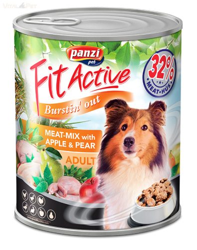 Panzi Fit Active Prémium 415 g konzerv kutyáknak húsmix-gyümölcskoktél
