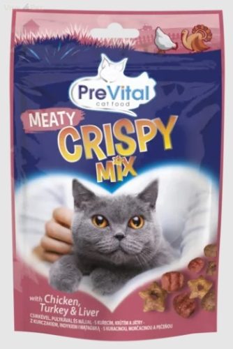 Prevital Snack 60 g jutalomfalat cicáknak Hús crispy mix