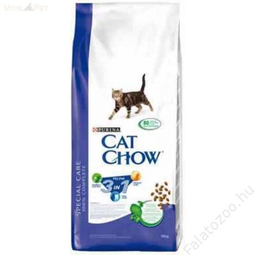 Cat Chow  Adult 3in1  15kg (szőrlabda, fog, húgyúti problémák megelőzésére)