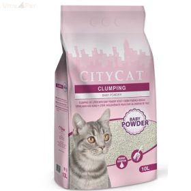   Citycat csomósodó macskaalom fehér Baby Powder (bentonit) 10l