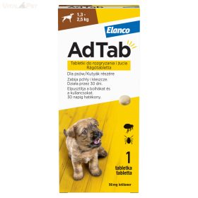   AdTab™ rágótabletta kutyák részére 56 mg (1,3-2,5 kg testsúly) 1db