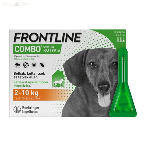 Frontline Combo Spot On kutya "S" 2-10 kg 0,67 ml (3db, 3x0,67 ml)