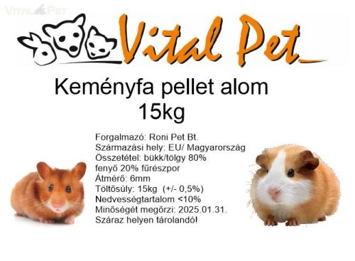 Vital Pet Fa pellet kisállat alom 15kg